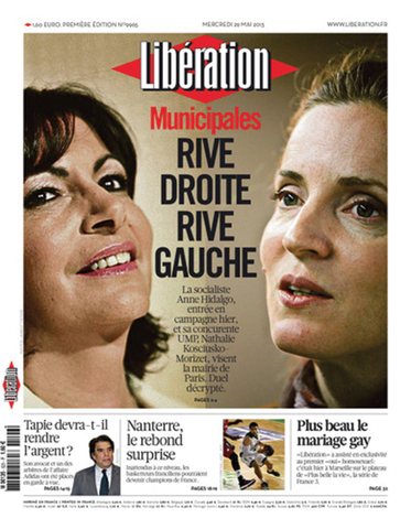 5月29日付リベラシオン紙。 5月29日付リベラシオン紙。